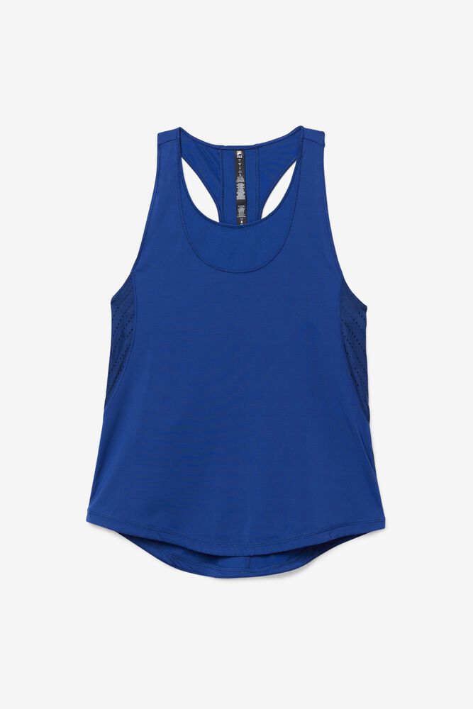 Fila Tank Top Dame Mørkeblå Uplift Textured Racerback KEC-601839